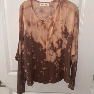 Peach love tie dye long sleeve